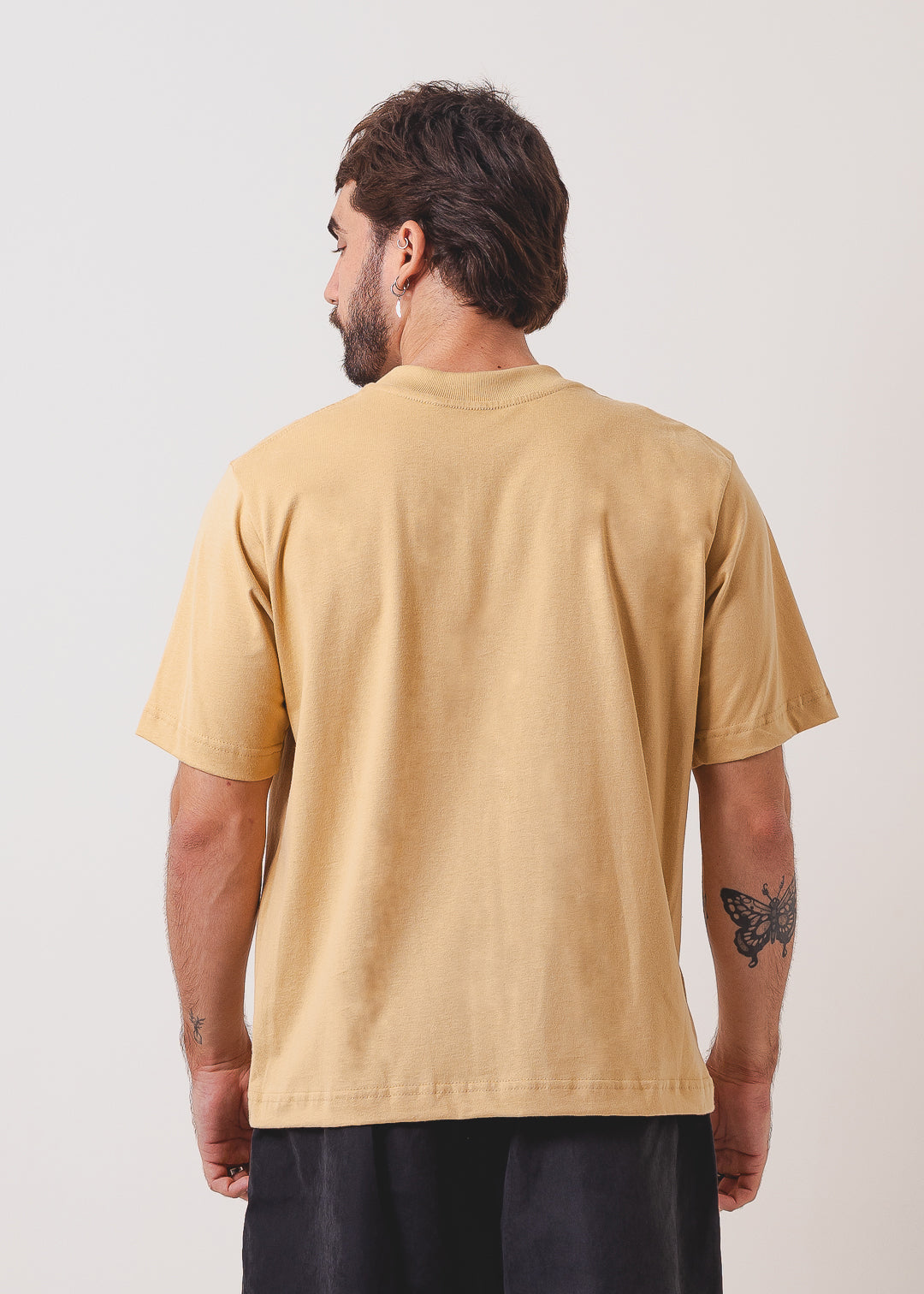 Tshirt Boxy Streetwear 100% algodão - Bege 2131