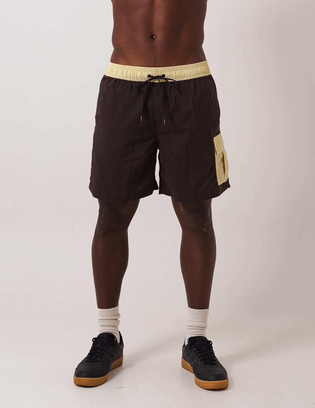 Short Cargo - Marrom com Bege