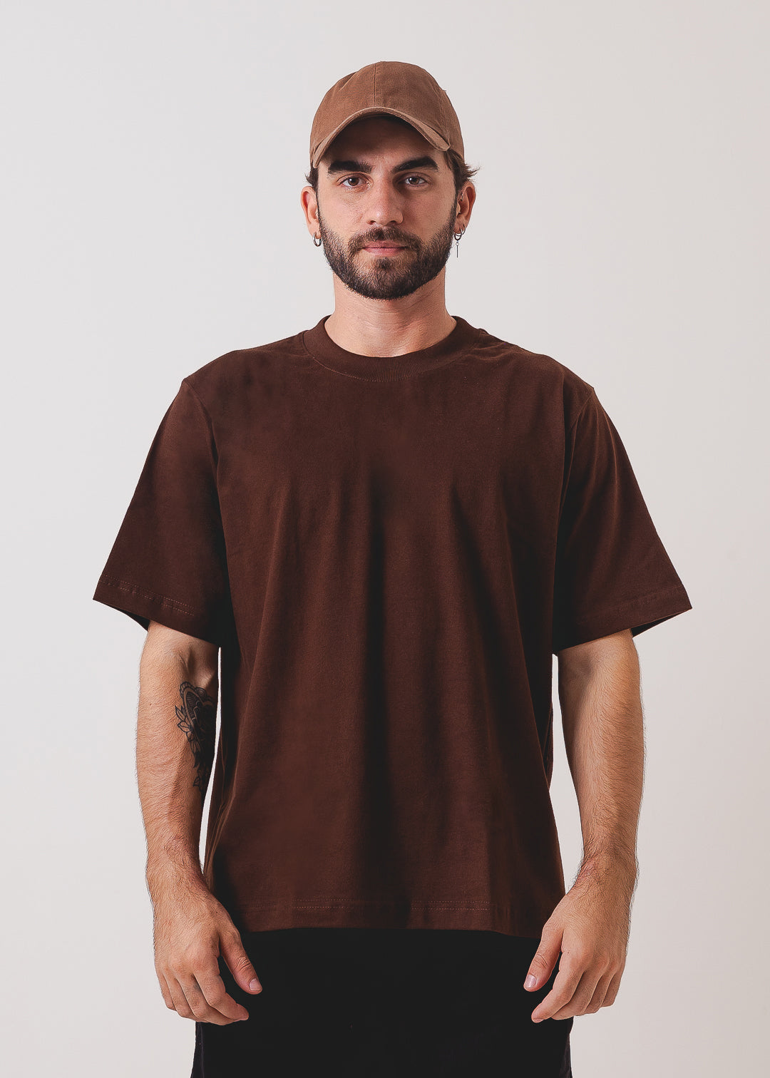 Tshirt Boxy - Marrom Café