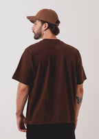 Tshirt Boxy - Marrom Café