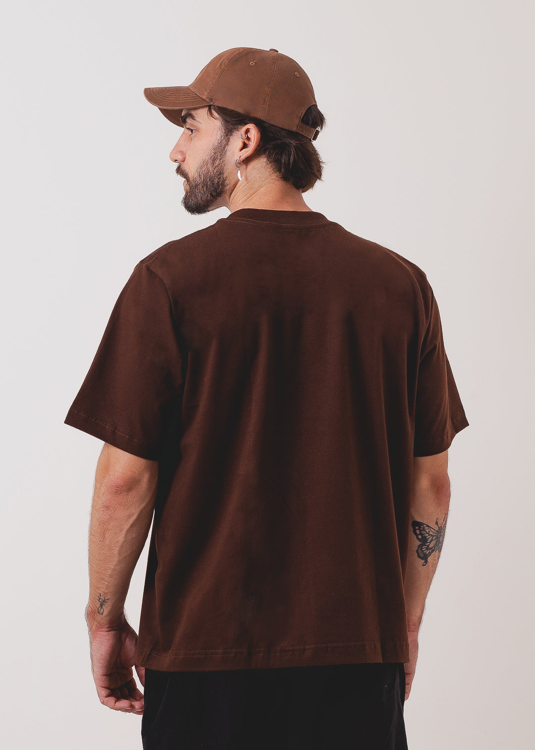 Tshirt Boxy - Marrom Café