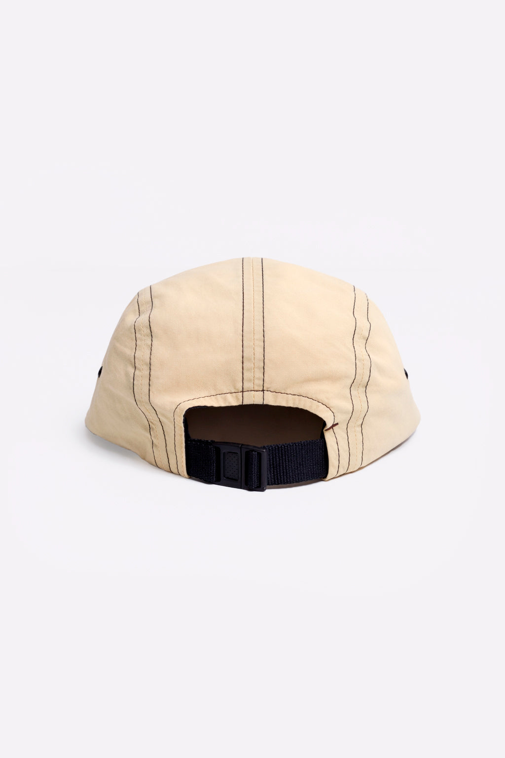 Boné Five Panel Bege com Linha Marrom