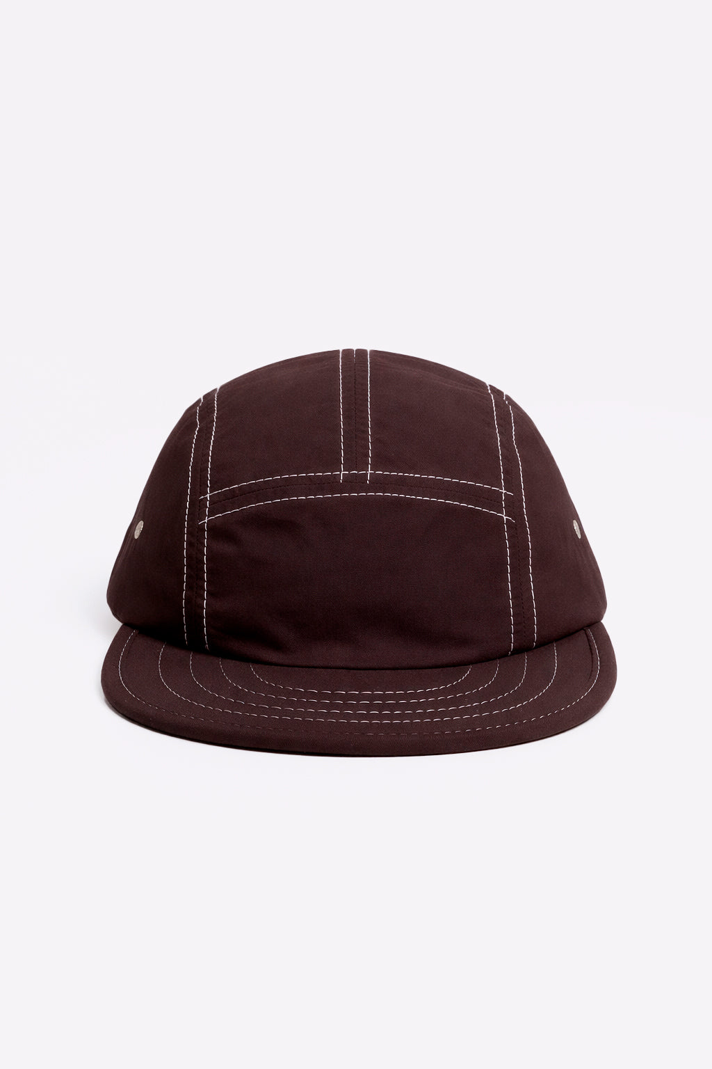 Boné Five Panel Marrom com Linha Branca