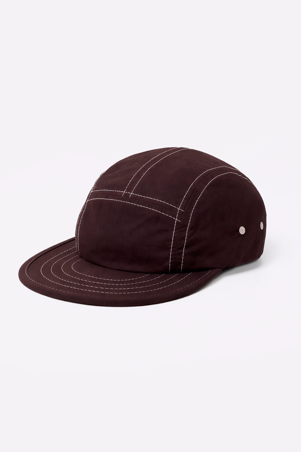 Boné Five Panel Marrom com Linha Branca