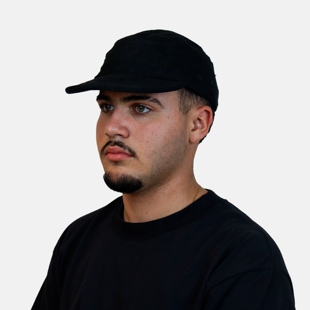 Five Panel Cotele Algodão - Preto