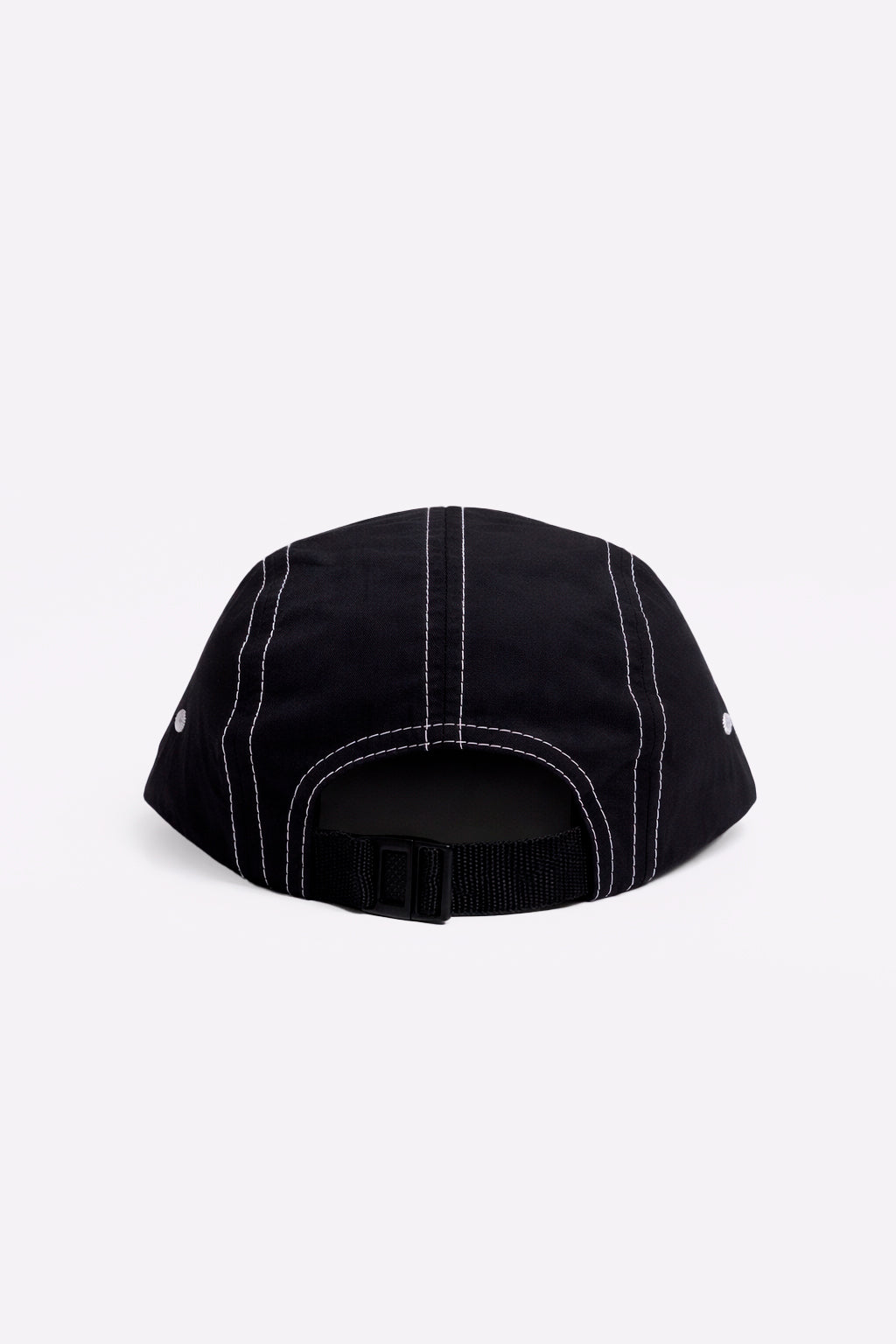 Boné Five Panel Preto com Linha Branca