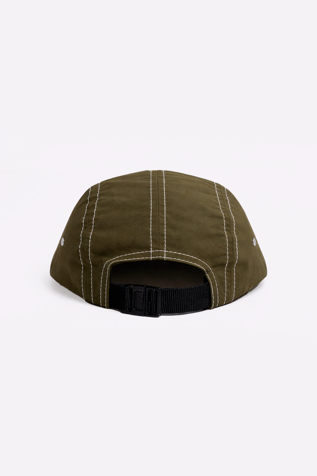 Boné Five Panel Streetwear Verde com Linha Branca