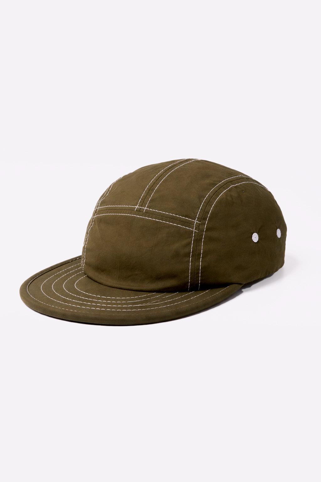 Boné Five Panel Streetwear Verde com Linha Branca