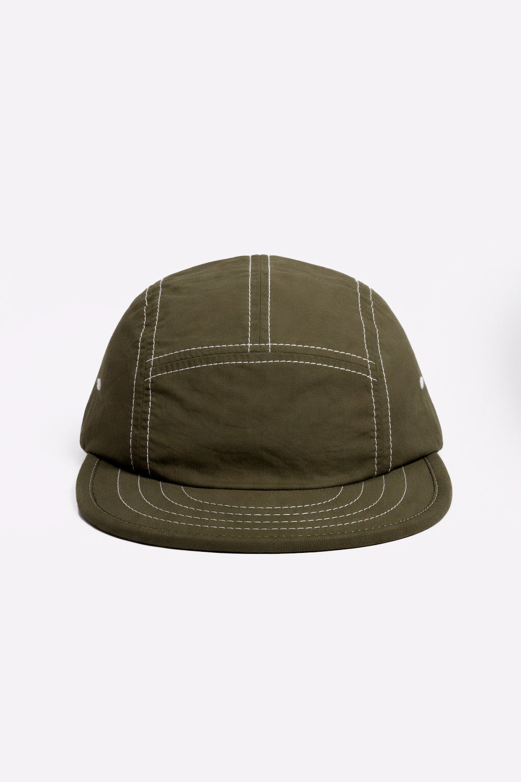 Boné Five Panel Streetwear Verde com Linha Branca
