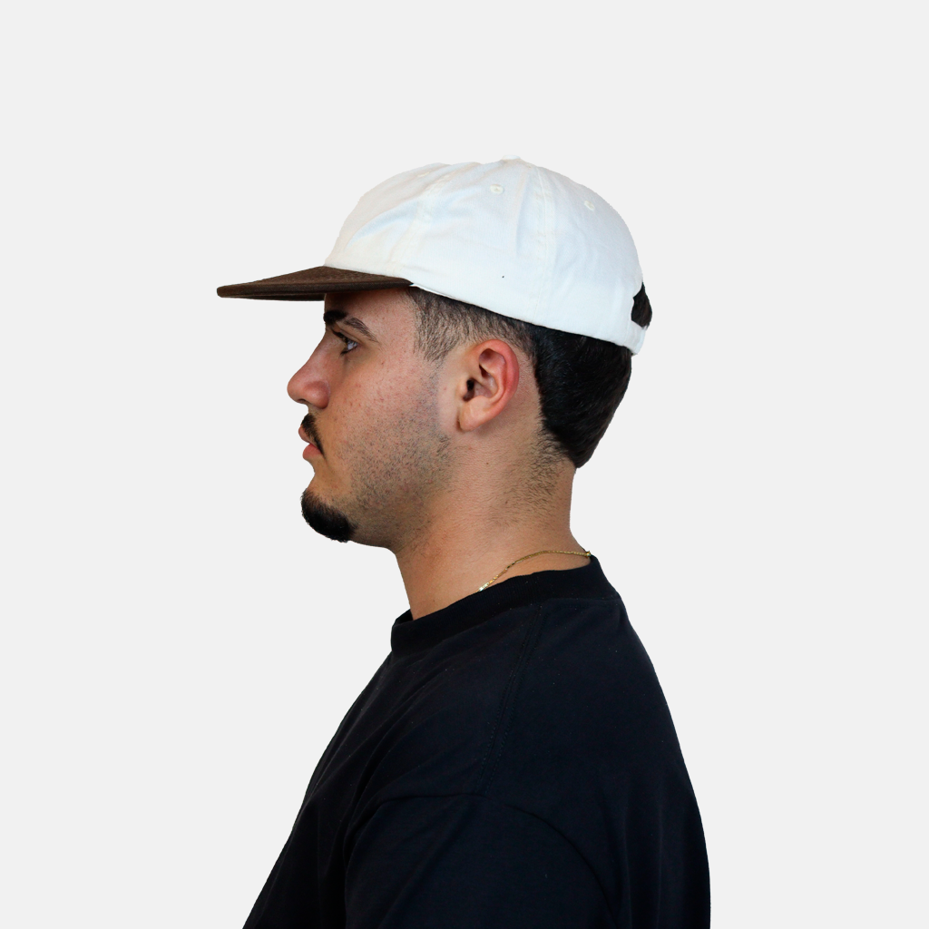 Boné Six Panel Streetwear Off com Marrom