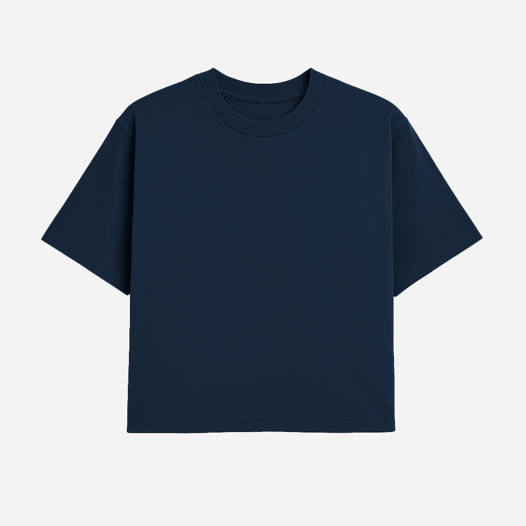 Tshirt Boxy - Azul Marinho