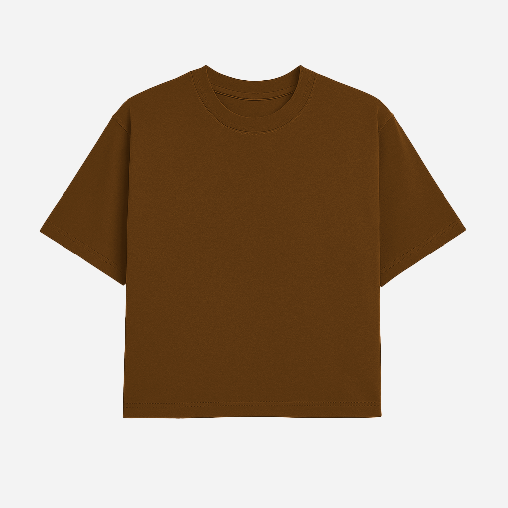 Tshirt Boxy - Marrom Carvalho