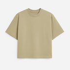 Tshirt Boxy Streetwear 100% algodão - Bege 2131