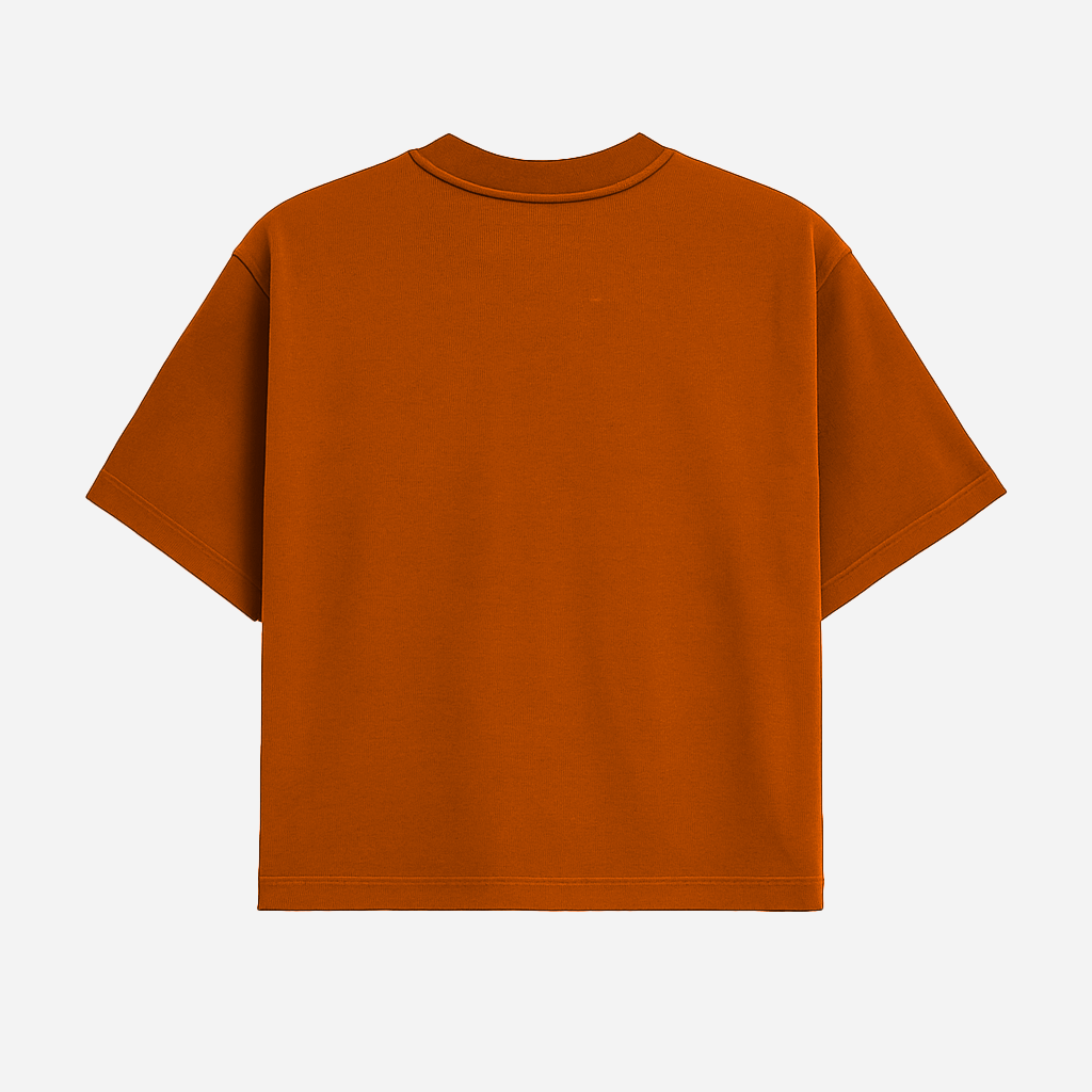 Tshirt Boxy Streetwear 100% algodão - Laranja