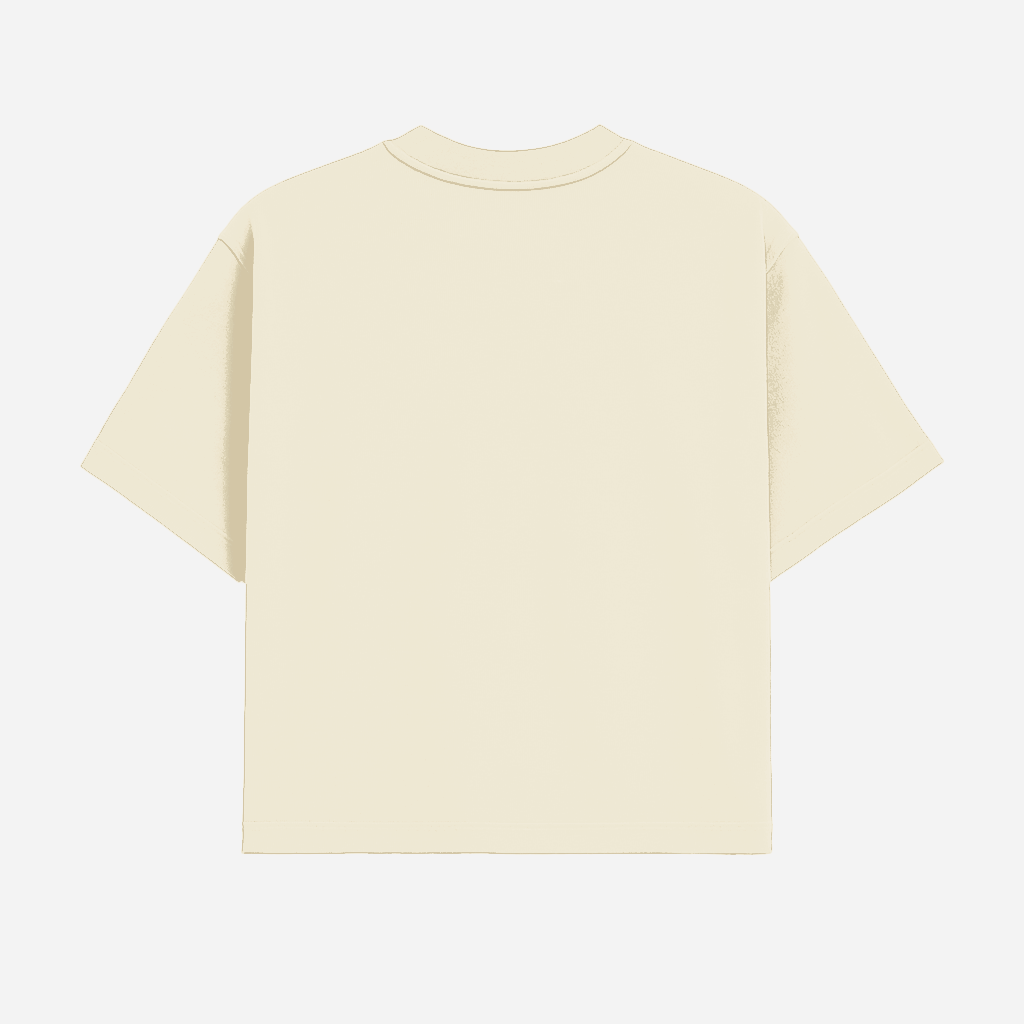 Tshirt Boxy Streetwear 100% algodão - Off White