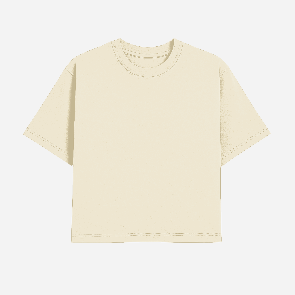 Tshirt Boxy Streetwear 100% algodão - Off White
