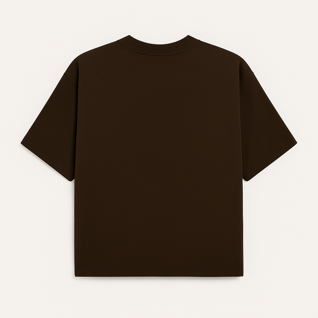 Tshirt Boxy - Marrom Café